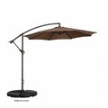 Claustro 10 ft. Offset Outdoor Patio Umbrella with 8 Steel Ribs & Aluminum Pole & Vertical Tilt; Brown CL3858462